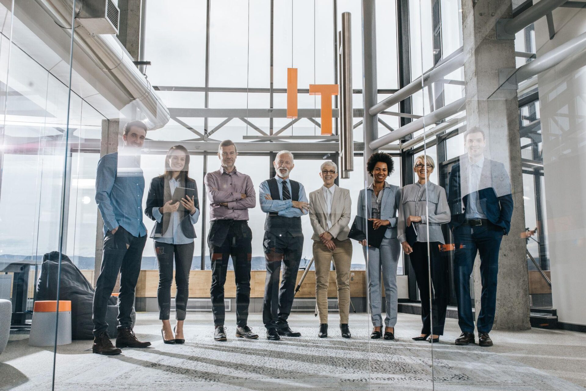 The Leads Magnet team in a modern IT office